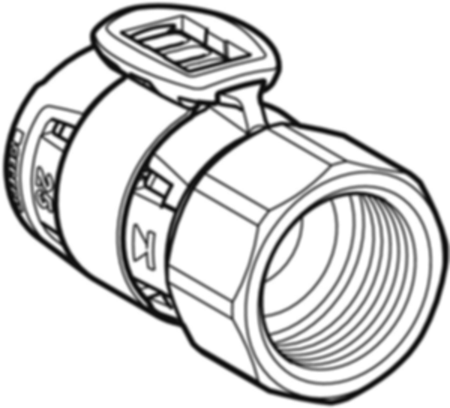 Übergang m/IG 16mm- 1/2" 620.410.00.1 - Geberit FlowFit-Rohre/Formstücke