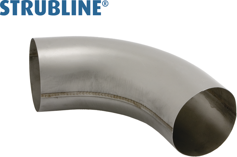 Ablaufrohrbogen 70° 75 mm 210 "geschweisst, lange Einstecktiefe" - MattpluS Spenglereihalbfabrikate