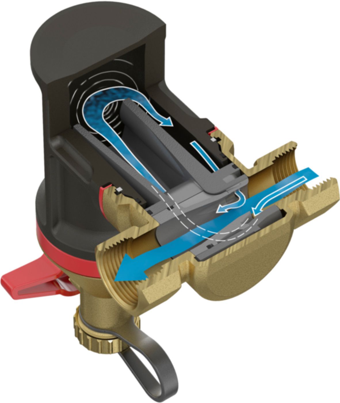 Flamco Clean Smart Schl-Abscheider 1" 30033 m/drehbaren Anschlüsse und EPP Isolation - Flamco Luft- und Schlammabscheider
