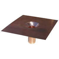 Dachwassereinlauf Konus Kupfer 90 mm Stutzenlänge 300 mm - Flachdacheinläufe/ Einfassungen