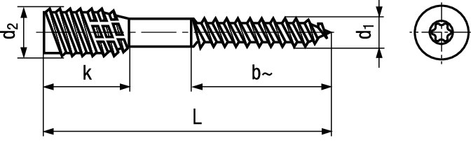 Distanzschrauben m. I6-rd. st vzb BN20921 Ø6/10x180 mm T25 - Bossard Schrauben