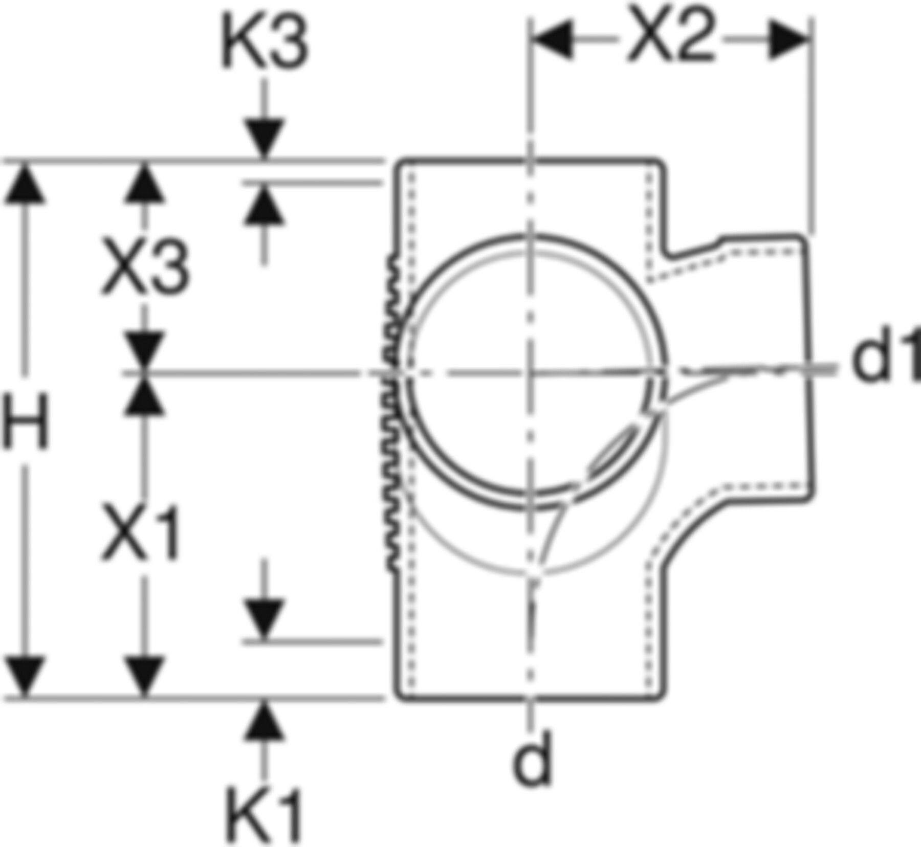 Bogeneckabzweig 88,5°/90° 110/110mm 310.083.14.1 - Geberit-PE-Silent-Formstücke