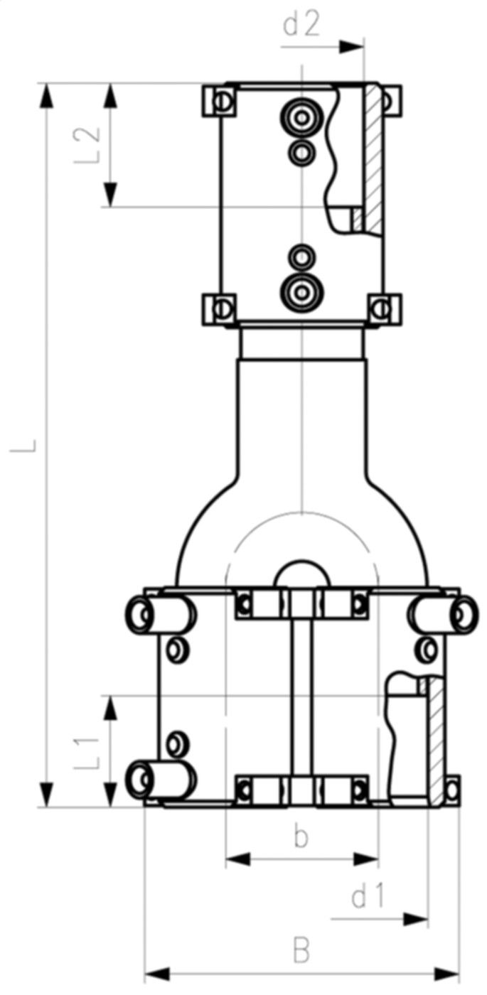 Y-Stück mit integrierten Heizwendeln d 40-40-50mm 193 281 742 (Karton à 18 Stk.) - ELGEF Plus Elektroschweissfittinge