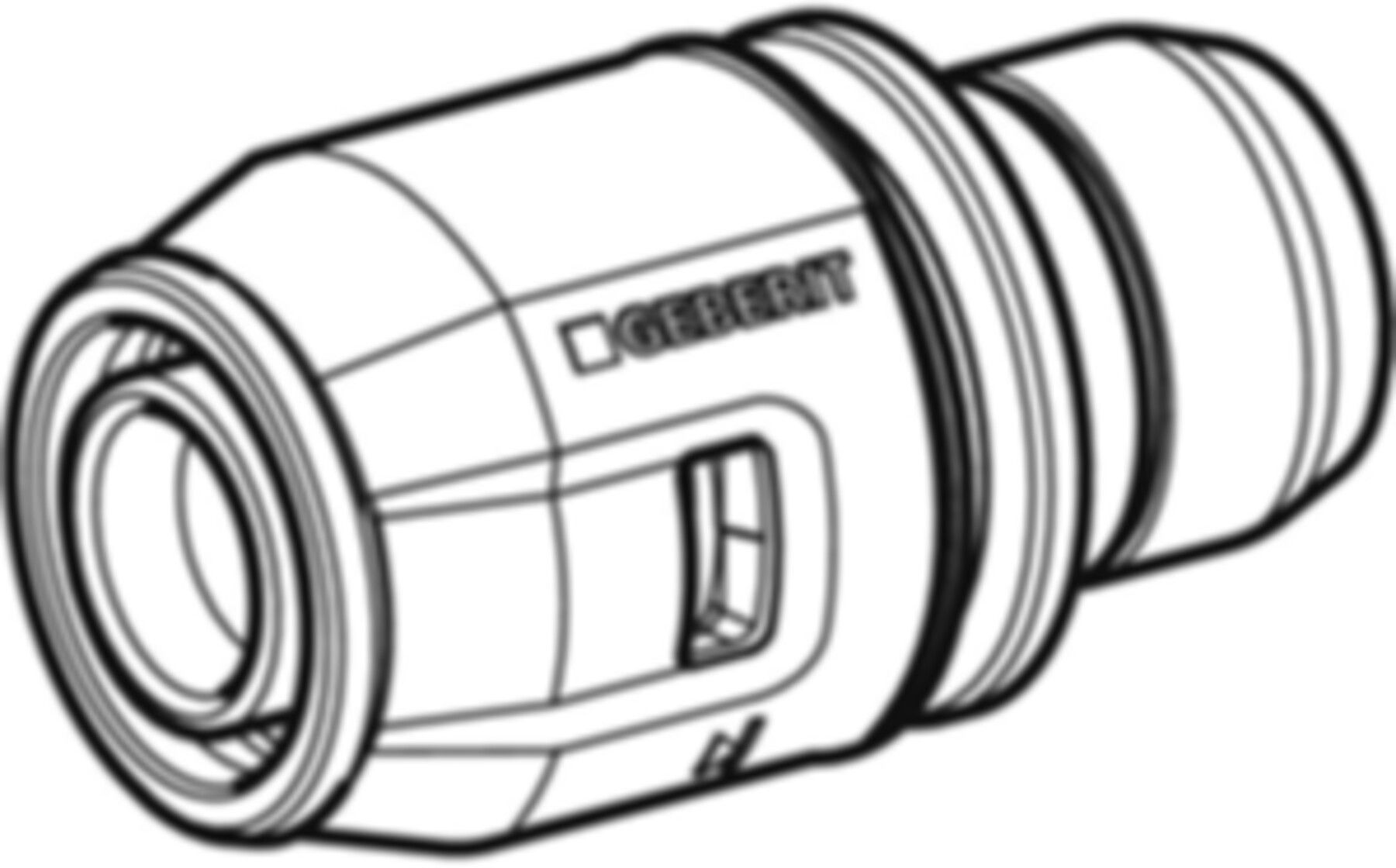 Verteiler-Steckübergang 653.461.00.1 28mm-20mm auf PushFit - Geberit-Push Fit-Formstücke