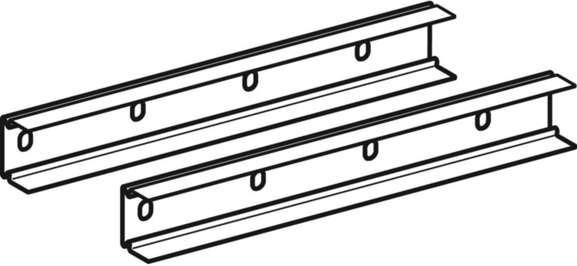 Systemschiene 3m (einzel) 111.878.00.2 mit Befestigungsmaterial - Geberit-Duofix