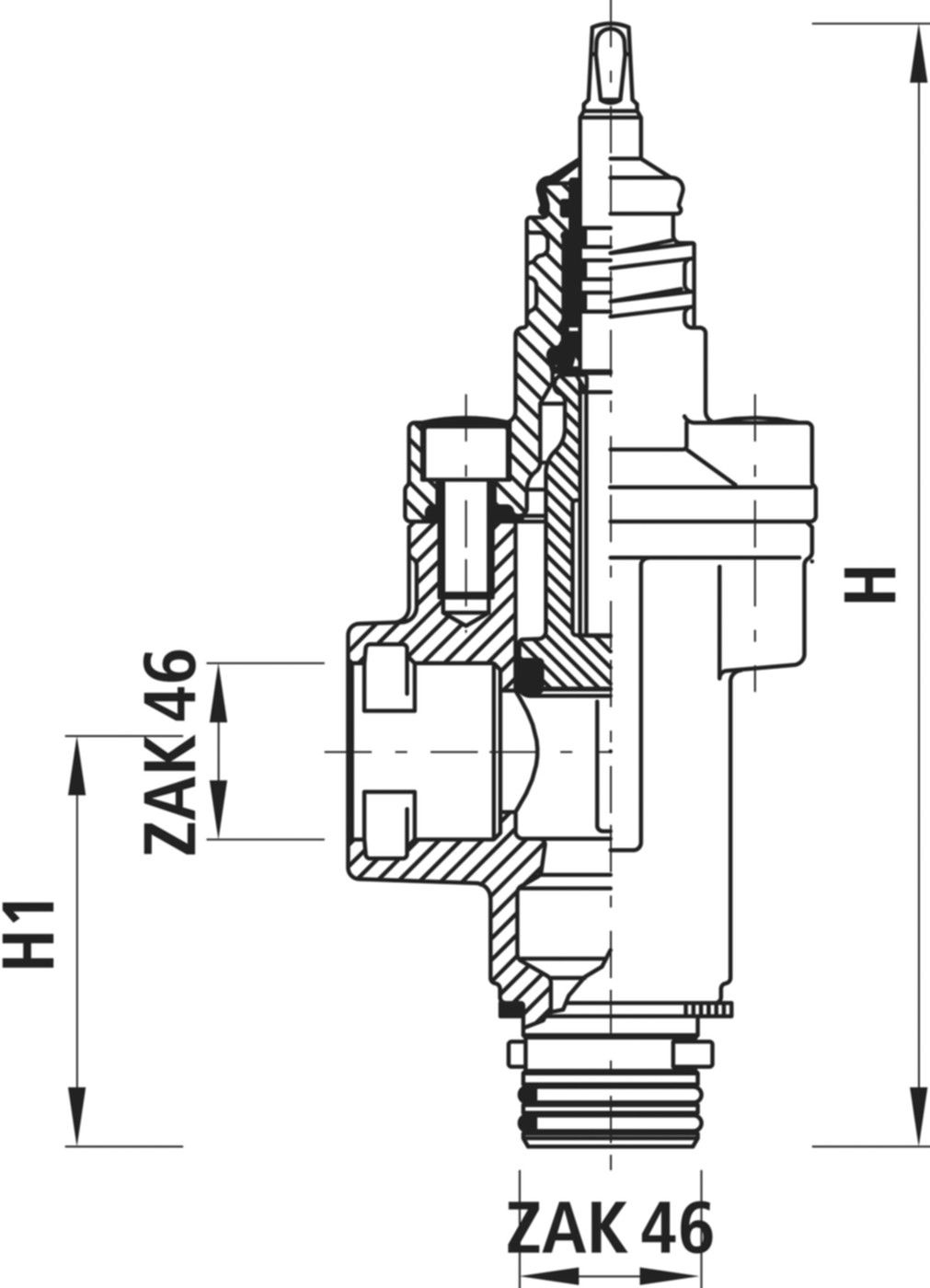 Hausanschluss-Eckventil ZAK-ZAK 3121 - Hawle Hausanschluss- und Anbohrarmaturen