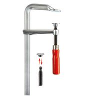 Ganzstahl-Schraubzwinge GZ30 / 300 x 140mm, Holzgriff rot - Spannwerkzeuge