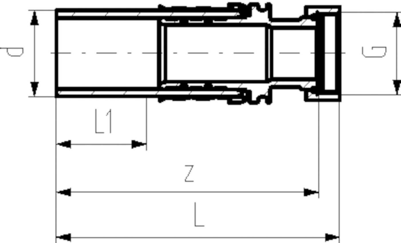 COOL-FIT Übergang m/los. Mutter 32x 1" PE / Messing 738 954 328 - GF COOL-FIT 2.0