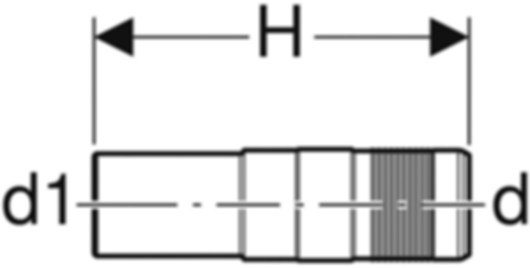 Übergang 20-18mm 651.693.00.1 auf Mapress, mit Einschub-und Steckende - Geberit-Push Fit-Formstücke