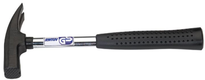 Schalhammer, mit Dauermagnet 600g, L= 320mm, Stahlrohrstiel gummiert - Bauwerkzeuge