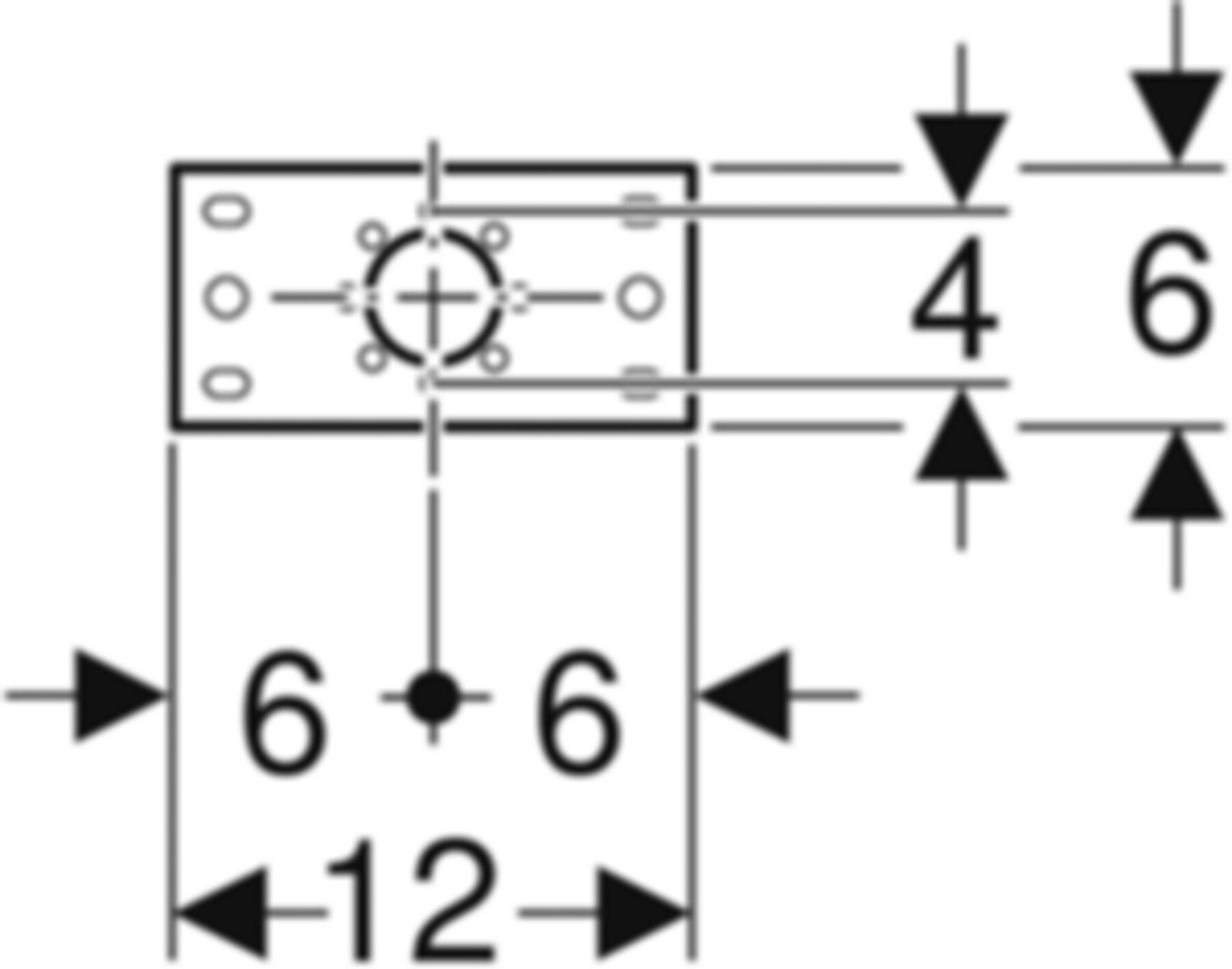 Montageplatte einfach 601.736.00.1 gerade / kurz - Geberit-Push Fit-Formstücke