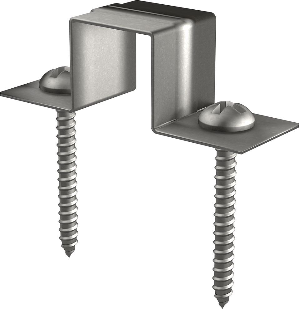 Befestigungsbride z/Schutzprofil Inox AF 250.010.006 / AL 56 m/Schraube 5x40 - AF Blitzschutzprogramm