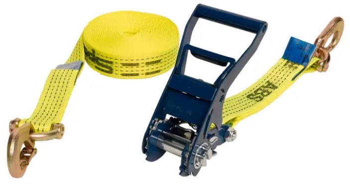 SPANSET Zurrgurte gelb, 2tlg. mit ABS-Ratsche L=8m, B=50mm, 5000 daN, 100% PES, Karabinerhaken - Hebewerkzeuge