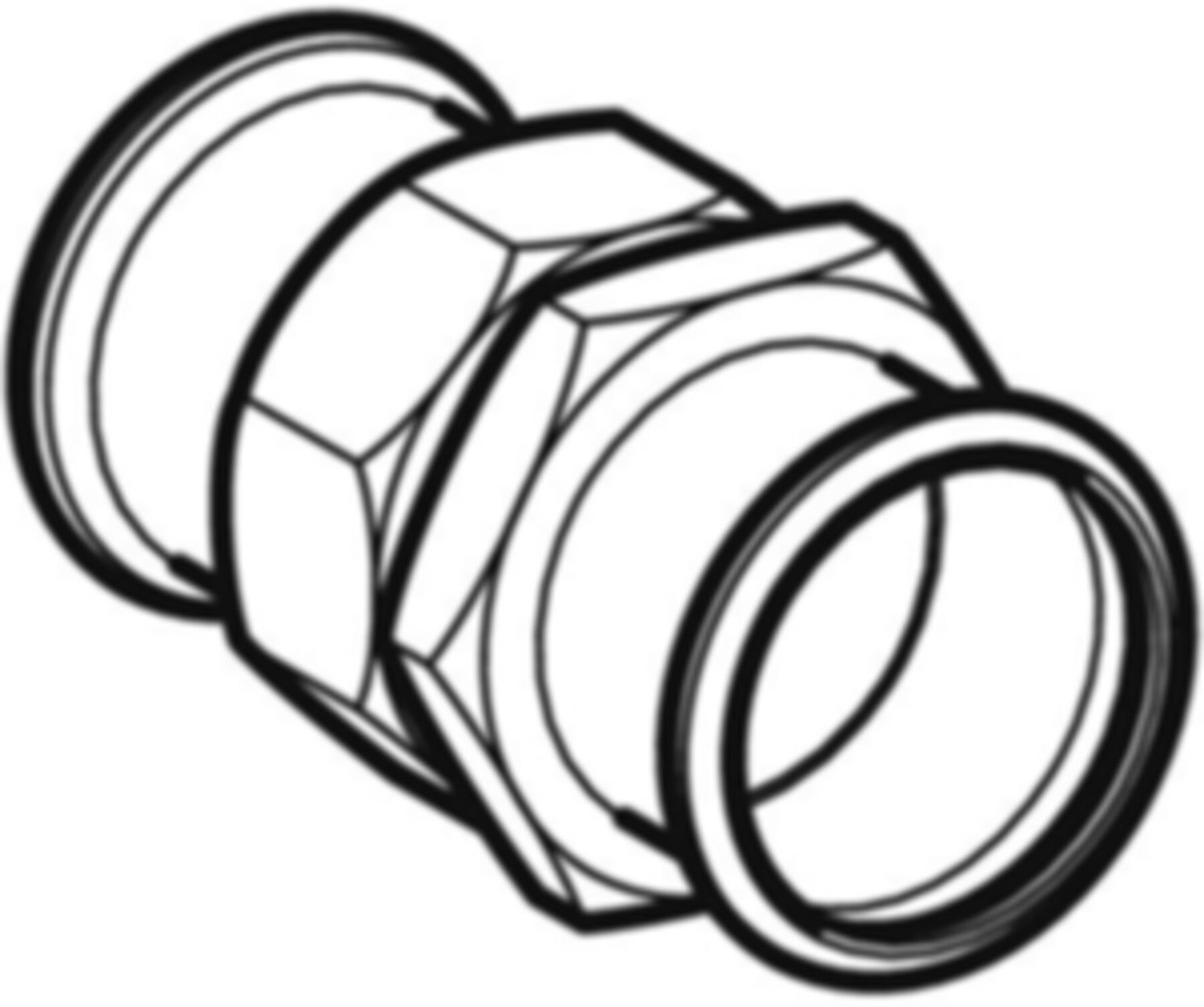 Verschraubung lösbar 15mm 35320 Überwurfmutter Messing - Mapress-Sanitär-Presssystem-Formstücke