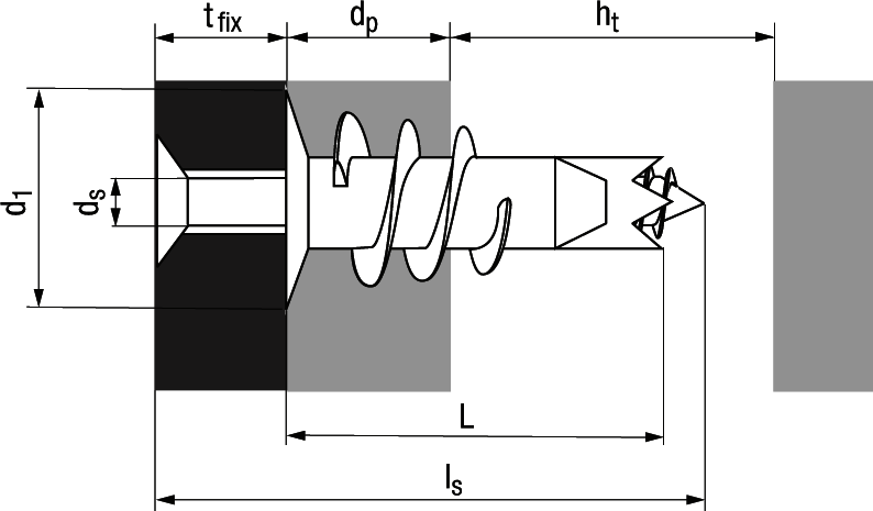 TOX Gipskartondübel Spiral Pro 39-3 S PZ 2 , mit Kippflügel und Rundkopf-Schraube 4,5x45 - Diverses Befestigungsmaterial