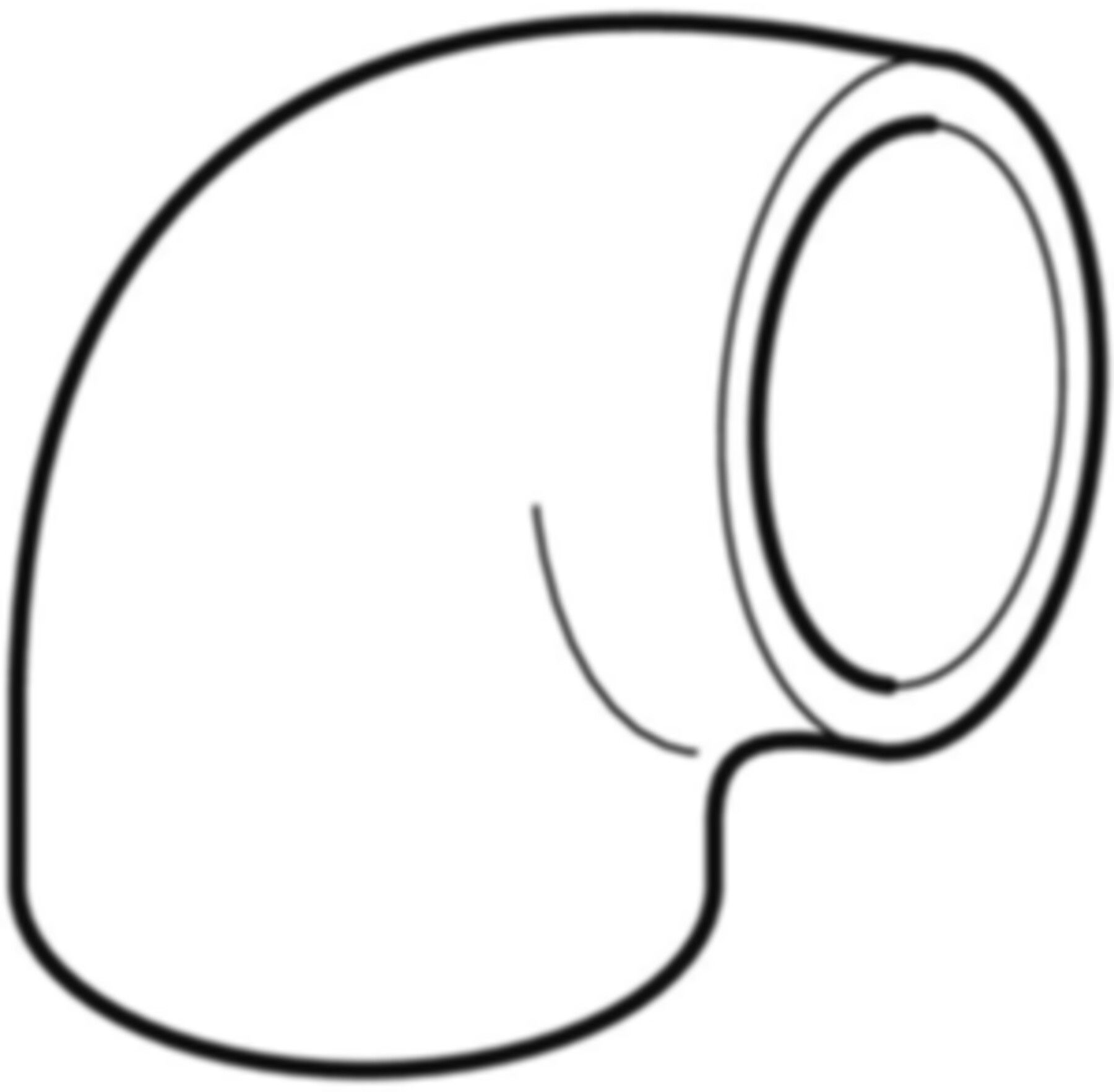 Anschlusswinkel 88,5° 363.088.16.1 d 56mm - Geberit-PE-Formstücke