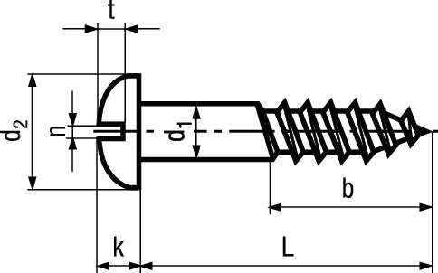 Halbrund-Holzschr Schlitz INOX A2 BN698 DIN96 5x40 - Bossard Schrauben