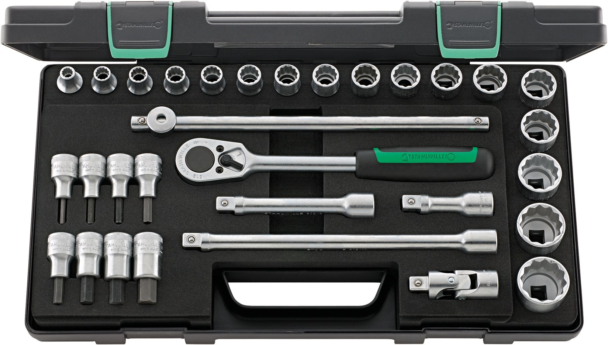 STAHLWILLE Steckschlüsselsatz 31tlg. 1/2" , 50/54/25/6 , ABS-Kunststoffkoffer - Steck- und Drehmomentschlüssel
