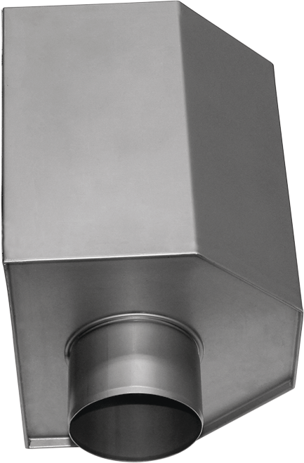 Fassadenkasten klein 240/100 mm eckig 180/180 - Cr-Ni Spenglereihalbfabrikate