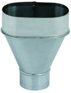 Rohrsammeltrichter zent. 75 mm 215 - Zink Spenglereihalbfabrikate