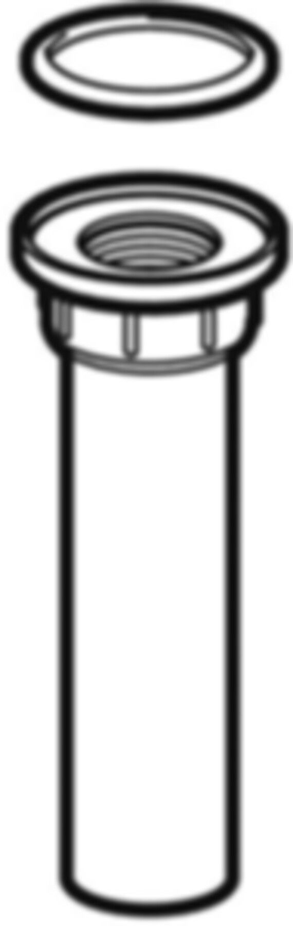 Anschlussstutzen mit Innengewinde und Dichtung d 48mm - 1 1/2" 152.141.16.1 - Geberit-Sifon + Apparateanschlüsse