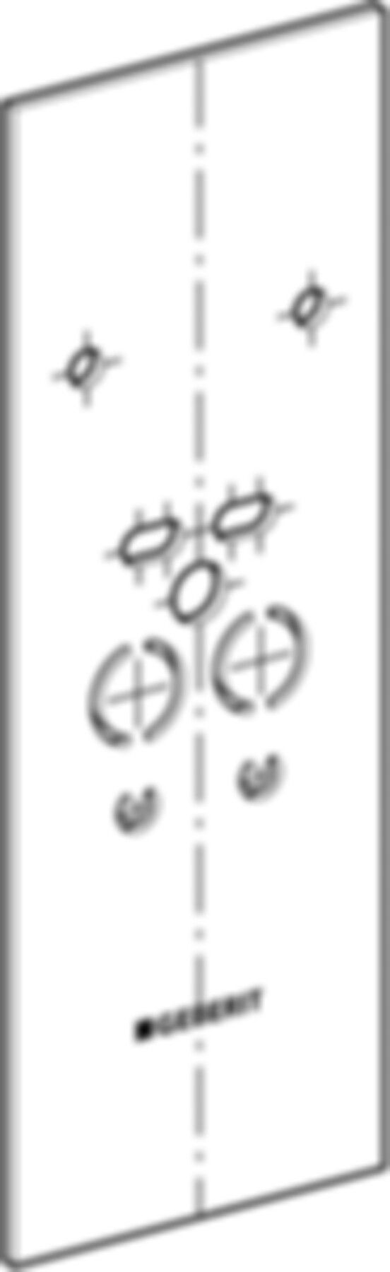 Paneel Waschtisch-Element für Einloch- armatur 111.853.00.1 - Geberit-Duofix