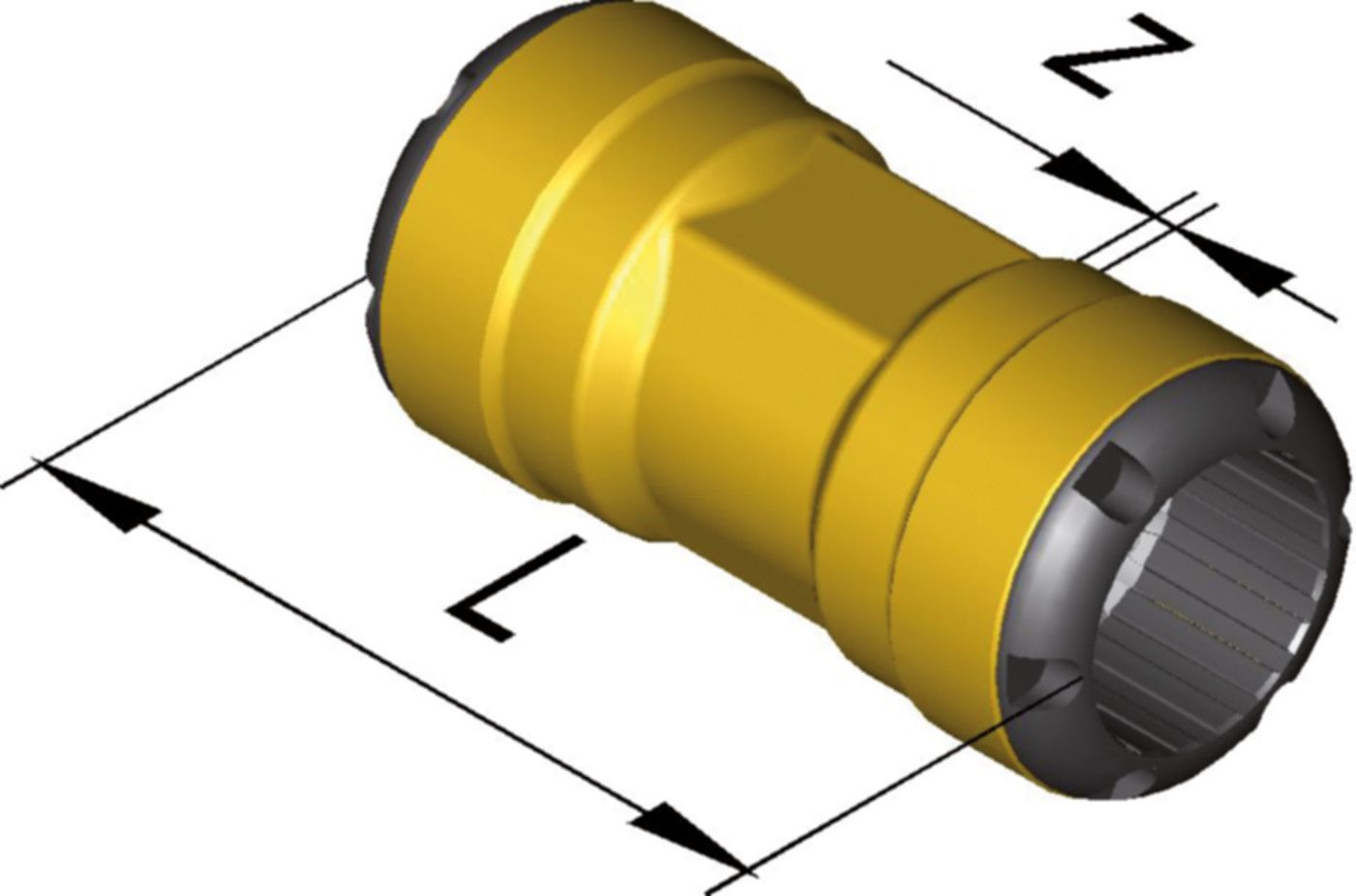 Muffe egal d 22 mm 9825.22 - SudoFIT-Formstücke