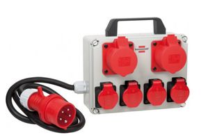 BRENNENSTUHL Kleinstromverteiler BVK2/4T CEE 400V/16A, 2x CEE 16-5 / 4x T25-5 - Stromverteilung