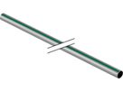 Systemrohr Edelstahl 1.4521, Stange à 6m 42 x 1.5mm mit grünem Streifen 39047 - Mapress-Sanitär-Presssystem-Rohre 1.4521