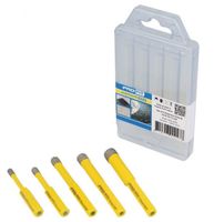 Diamant-Bohrer-Satz "PRO-FIT" Ø5,6,8,10,12mm, für trockenbohrungen, 5-tlg - Bohren