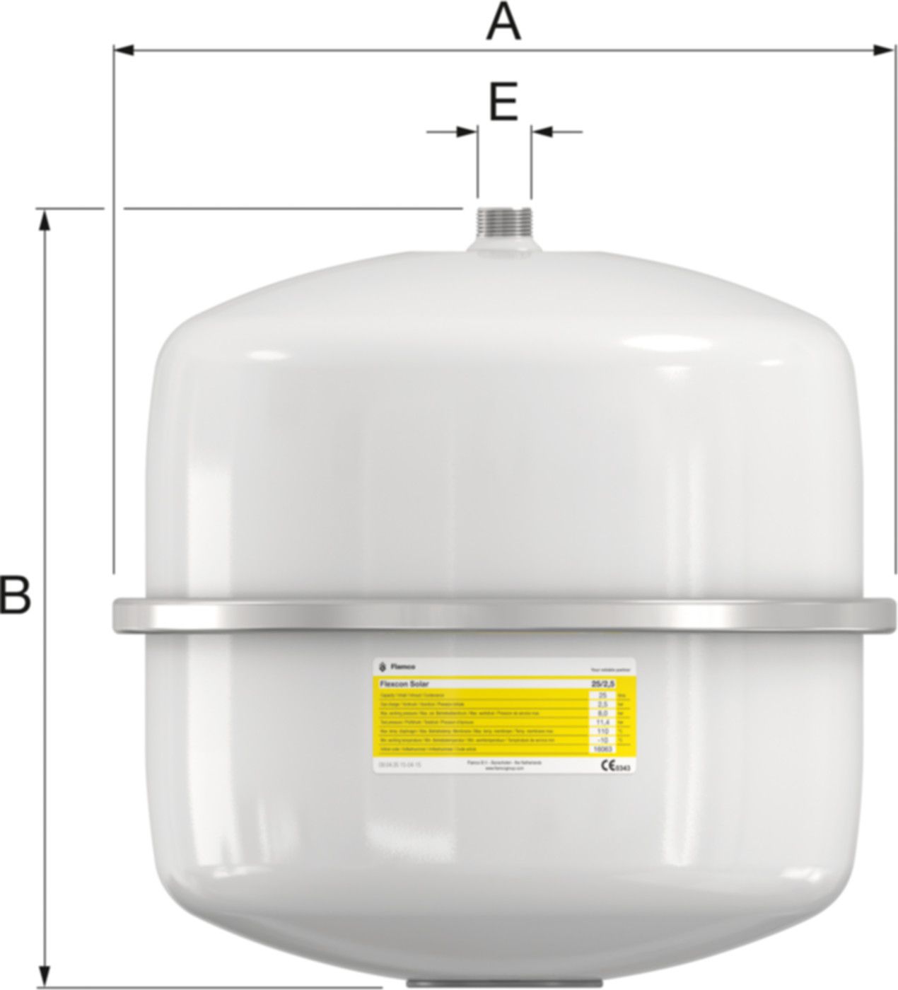 Flexcon Solar 50 8.0 bar 3/4" 16065 - Flamco Expansionsgefässe Flexcon