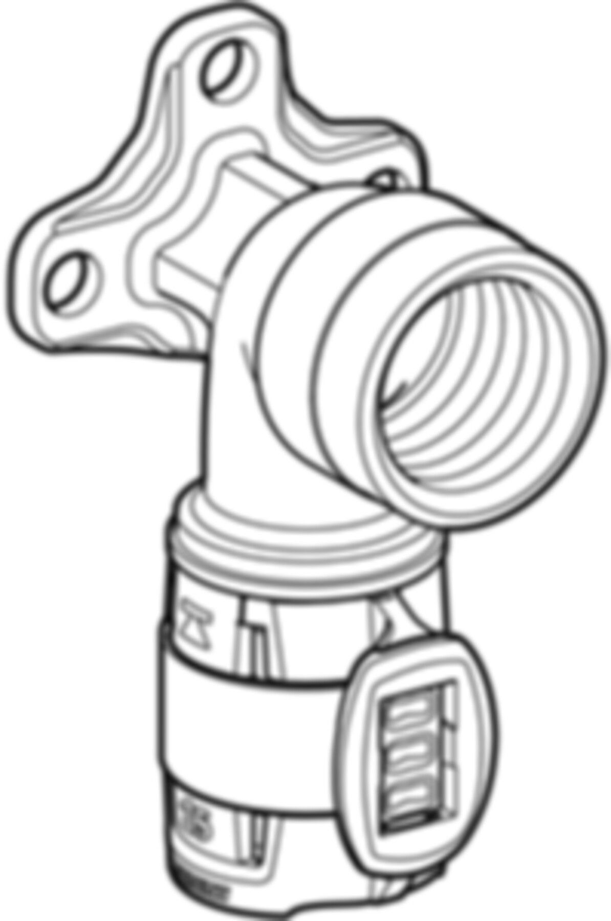 Anschlusswinkel 90° 16mm-1/2" L=52mm 620.810.00.1 - Geberit FlowFit-Rohre/Formstücke