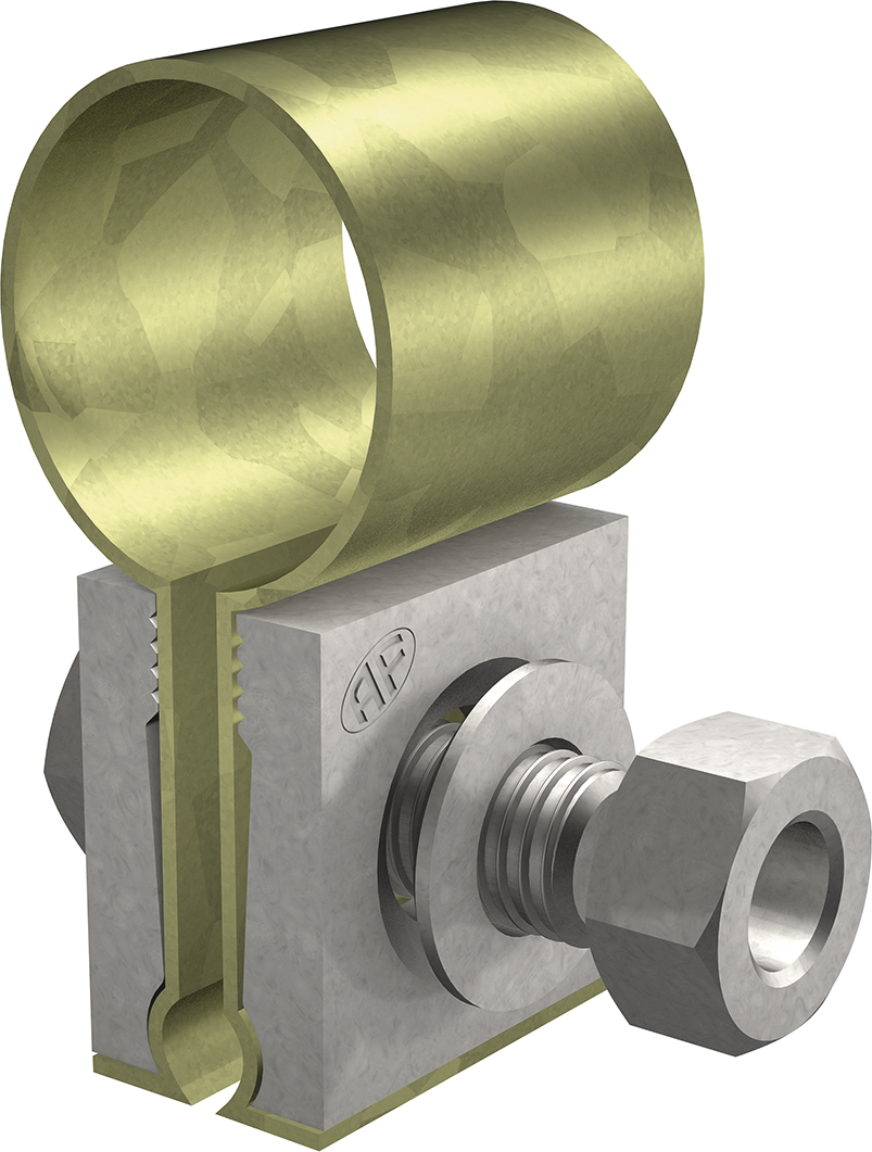 Rohr-Kontaktbride 1/2" Kupfer verz. 6-9 AF 285.026.202 / AV 9 - AF Blitzschutzprogramm