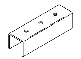 HAWA-PORTA Schienenverbinder, Porta 60/100 35x120x32mm, verzinkt - Schiebetür- und Schiebetorbeschläge