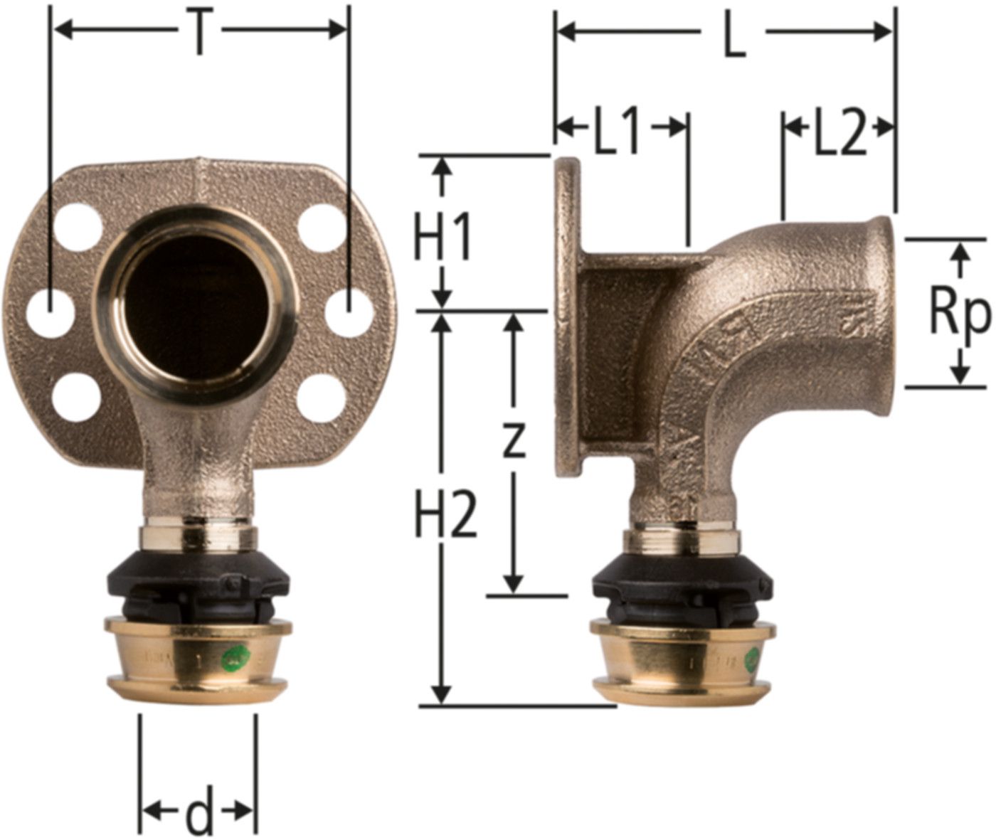 Armaturenanschlüsse NUSSBAUM Optiflex-Flowpress