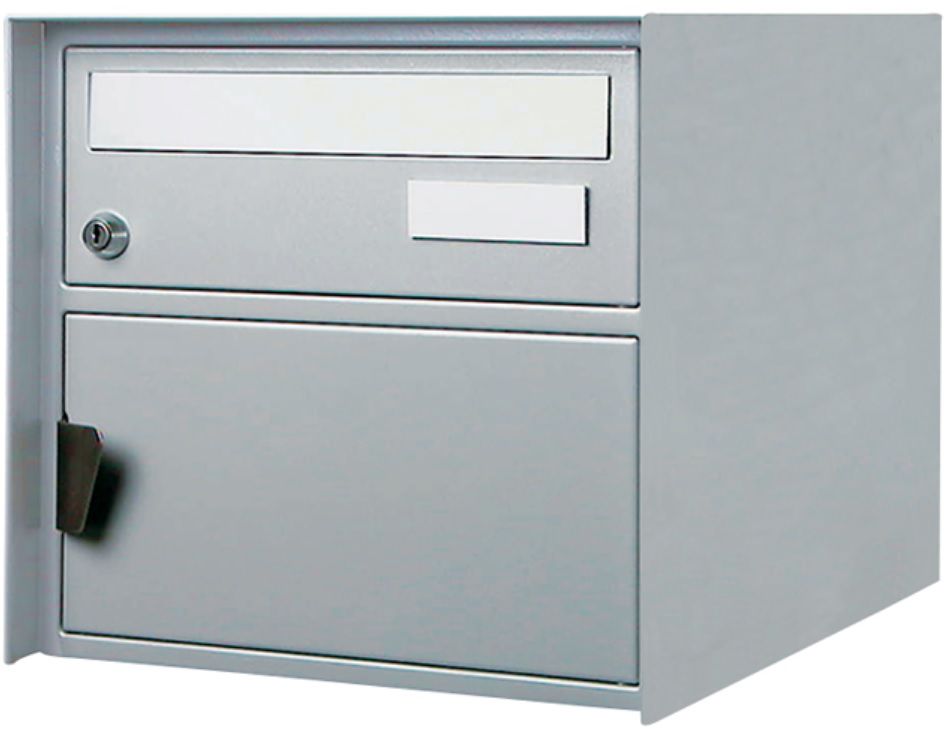 Briefkasten Zürich, weissalu RAL 9006 BxHxT= 302x302x408mm - Briefkasten Huber