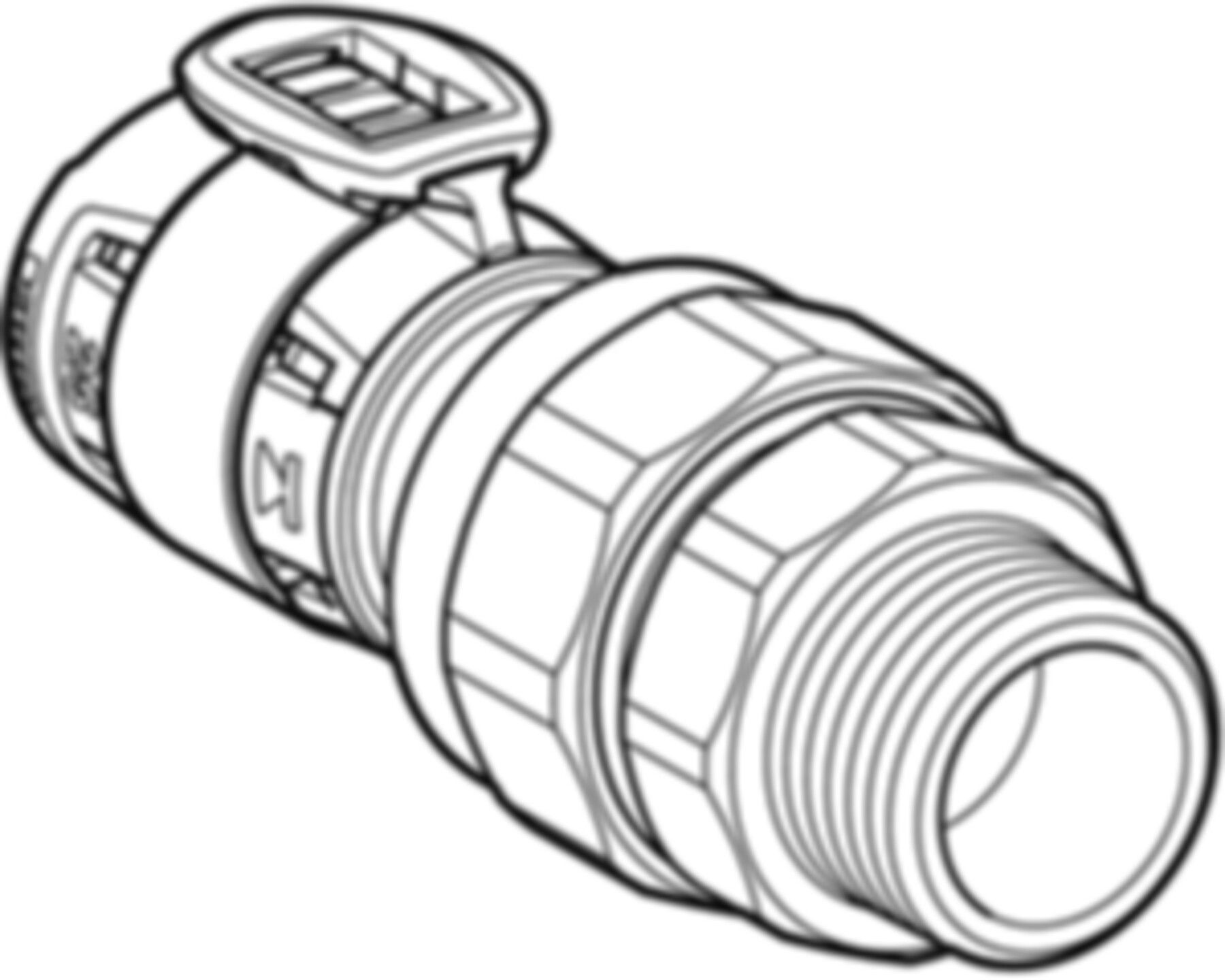 Übergangsverschraubung m/AG 40mm-11/4" 620.584.00.1 - Geberit FlowFit-Rohre/Formstücke