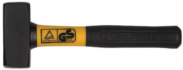 Handfäustel 1000g, L= 280mm, Glasfaserstiel gummiert - Bauwerkzeuge