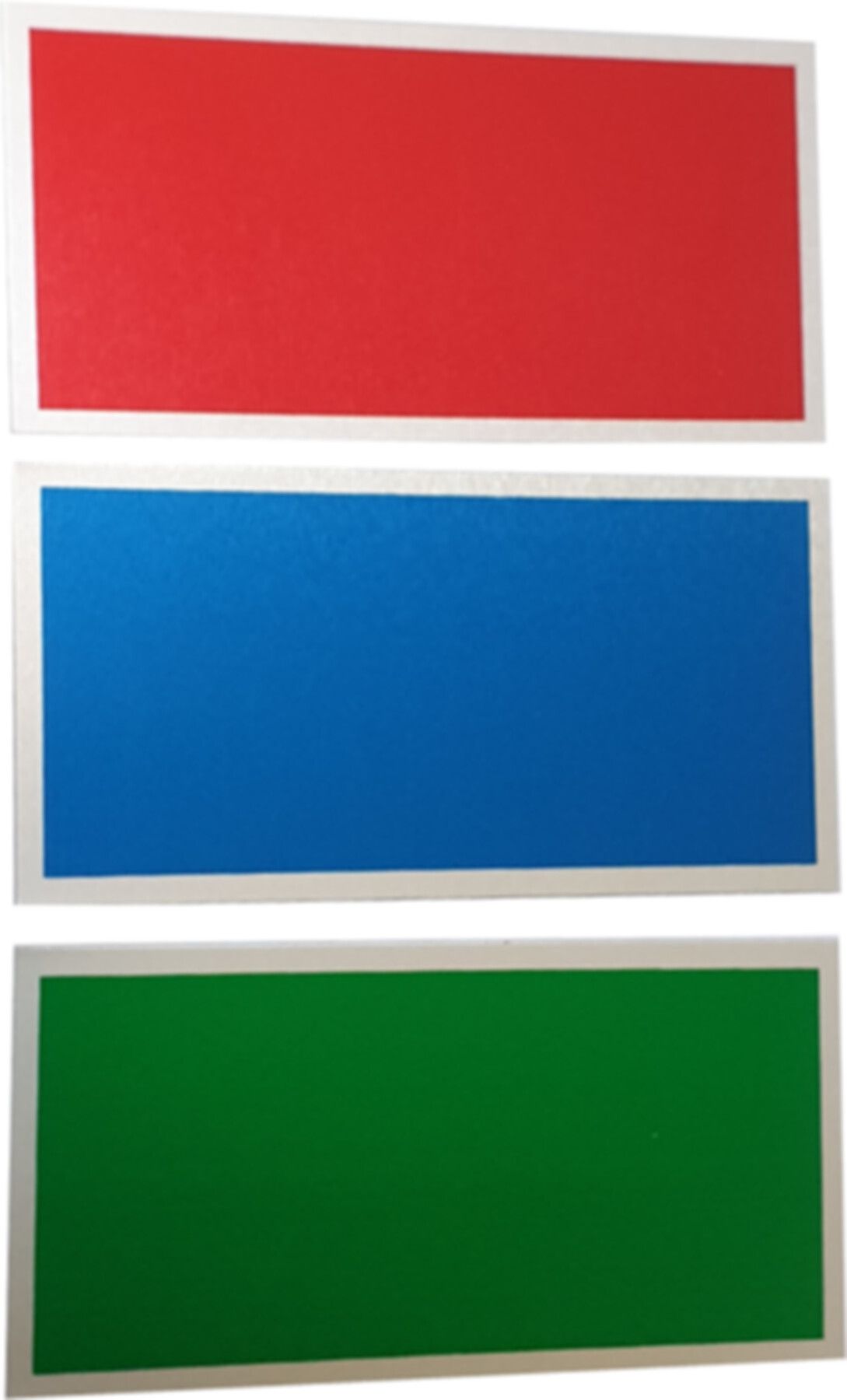 Bezeichnungsschilder aus Alu, mit Rand HMR