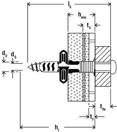 FISCHER DuoSeal abdichtender Dübel S PH TX A2 Ø6 x38mm , ks 12 mm , 557727 - Fischer Befestigung