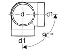 Bogeneckabzweig 88,5°/90° 110/110mm 310.083.14.1 - Geberit-PE-Silent-Formstücke
