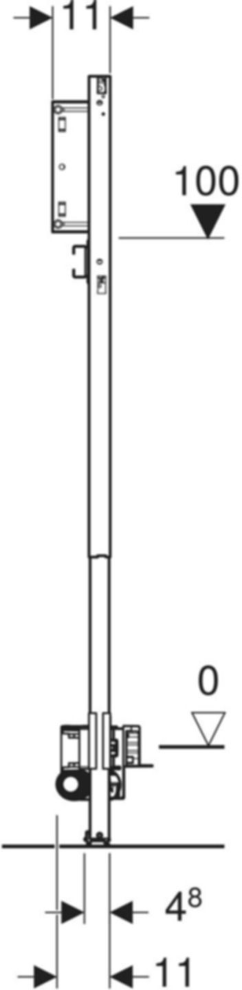 Duschelement mit Wandablauf 111.585.00.2 Typ 130 40mm UP-Armatur,niedrige Bauhöhe - Geberit-Duofix