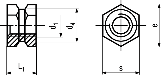 Gewindeeinsätze Form A Messing BN964 DIN16903A M6 - Bossard Schrauben