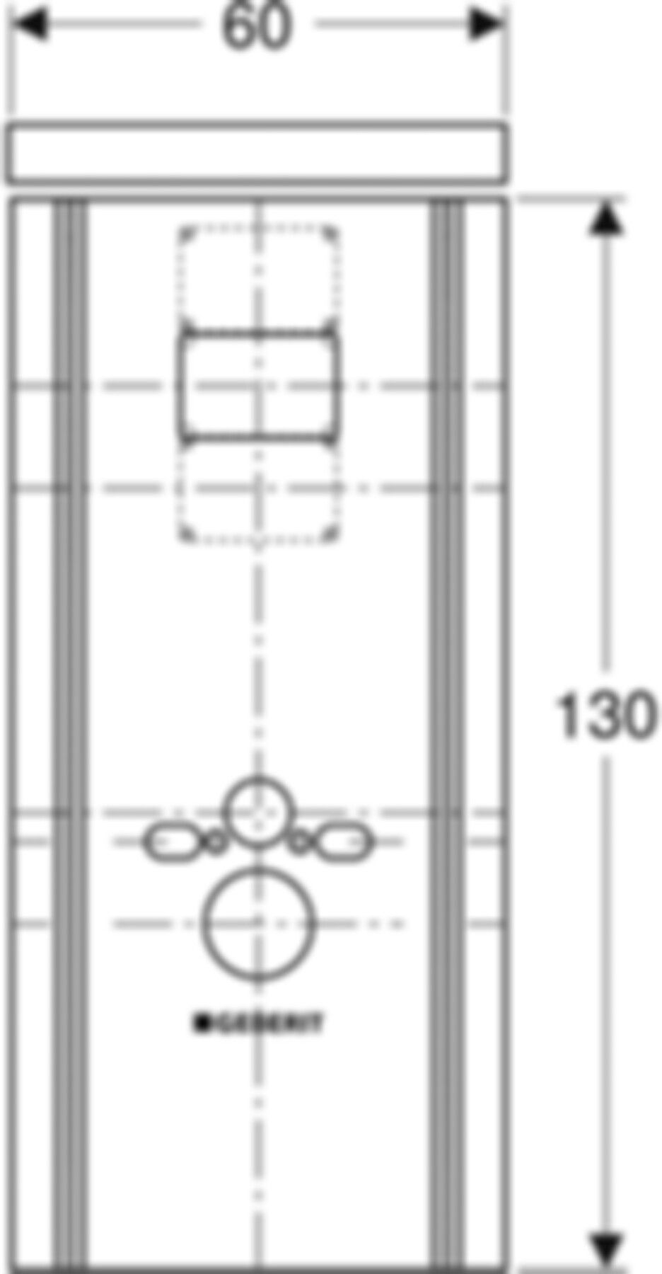 GIS WC-Paneel für Omega 461.189.00.1 für kleine Serviceöffnung - Geberit-Duofix