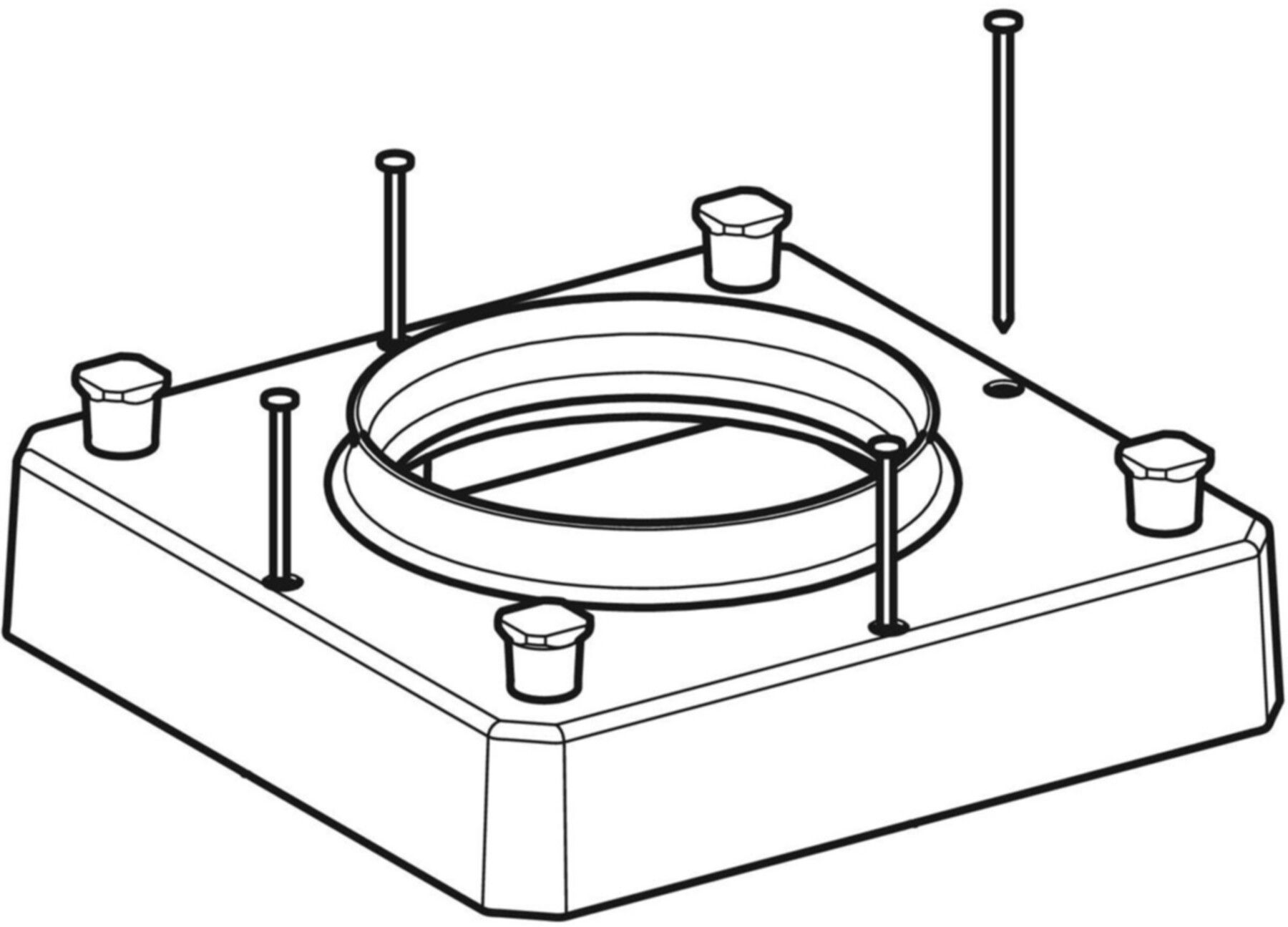 Schalungsschoner 110mm 310.917.00.1 mit integrierter Befestigung - Geberit-Dämmung / Brandschutz