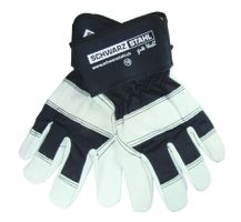 SCHWARZ STAHL Arbeitshandschuh Gr.9, L aus starkem Ziegenleder - Arbeitsschutz