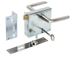 SCHÄNIS Zimmertürschloss 2005 BB 65, DIN links CF, verzinkt - Türschlösser und Zubehör