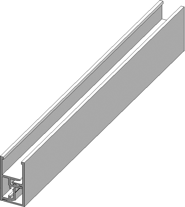 Clipprofil Aluminium AIMgSi1 EN AW 6060-T66 Grundprofil - INOXTECH-Handlauf-/Geländer-System