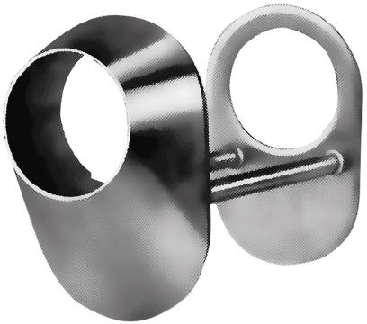 Sicherheitsrosette RZO CNS 6mm oval, B 32/6 CNS - Vorhängeschloss, Sicherheitsbeschläge