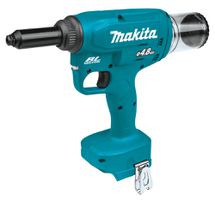 Akku-Nietmaschine DRV150ZJ 18V, Ø2.4 bis 4.8 mm, 4 Mundstk., solo im Makpac-B - Makita Elektrowerkzeuge